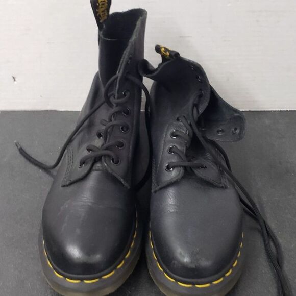 Dr. Martens Black Leather Pascal Combat Boots - Size 8 - Picture 2 of 11
